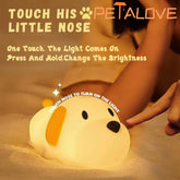 Puppy Led Night Light Rechargeable Bedside Table Lamp for Toddler Baby Nursery Silicone Capybara Birthday Gifts Squishy Light