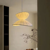 Modern Japanese Wabi Sabi Silk Chandeliers Living Dining Room Bedroom Home Decor Nordic Pendant Lights Indoor Lighting Fixtures