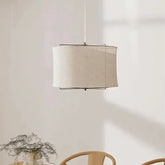 Fabric Pendant Lamp Wabi Sabi Style Cotton Linen Dining Table Restaurant Hotel Bedroom Retro Counter Handmade Art Bedroom Lamps