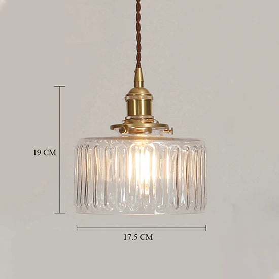 Color Nordic Pendant Light Lamp Glass Design Deco Led Hanging Light Fixtures Bedroom Modern Copper Japanese Luminaire Suspension