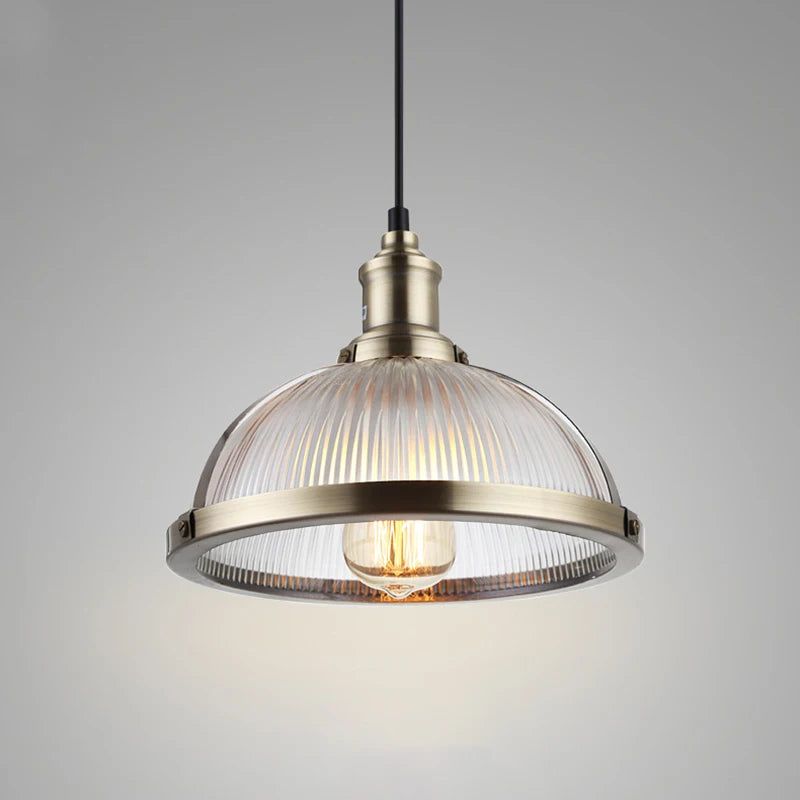 Vintage Hanging Lamp Pendant Lights Fixtures Glass Shade Loft  Luminaire Suspension Led Pendant Lamp for Dining Room Office E27