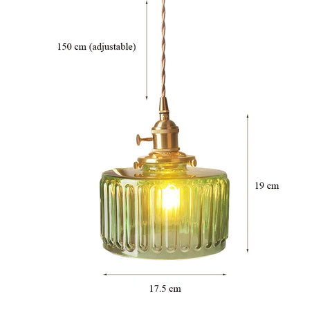 Color Nordic Pendant Light Lamp Glass Design Deco Led Hanging Light Fixtures Bedroom Modern Copper Japanese Luminaire Suspension