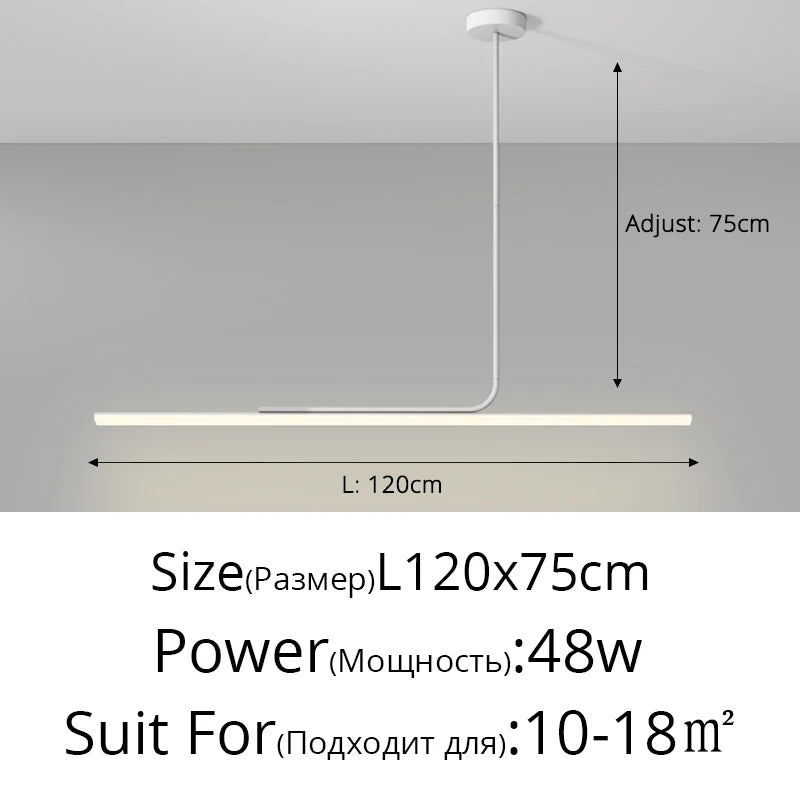 Nordic Minimalist LED Pendant Lights Hanging Wire Line Lamp For Dining Table Living Room Kitchen Restaurant Home Indoor Lighting