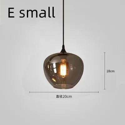 Postmodern Grey Glass Led Pendant Lights For Kitchen Hanging Lamp Dining Room Home Decor Loft Suspension Lighting Luminaire