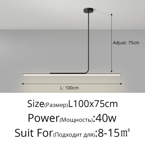 Nordic Minimalist LED Pendant Lights Hanging Wire Line Lamp For Dining Table Living Room Kitchen Restaurant Home Indoor Lighting
