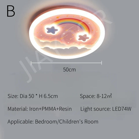 Modern Cute LED Ceiling Lamp For Kids Children's Room Bedroom Chandelier Light Interior Home Decoration Lustre Lighting Fixtures