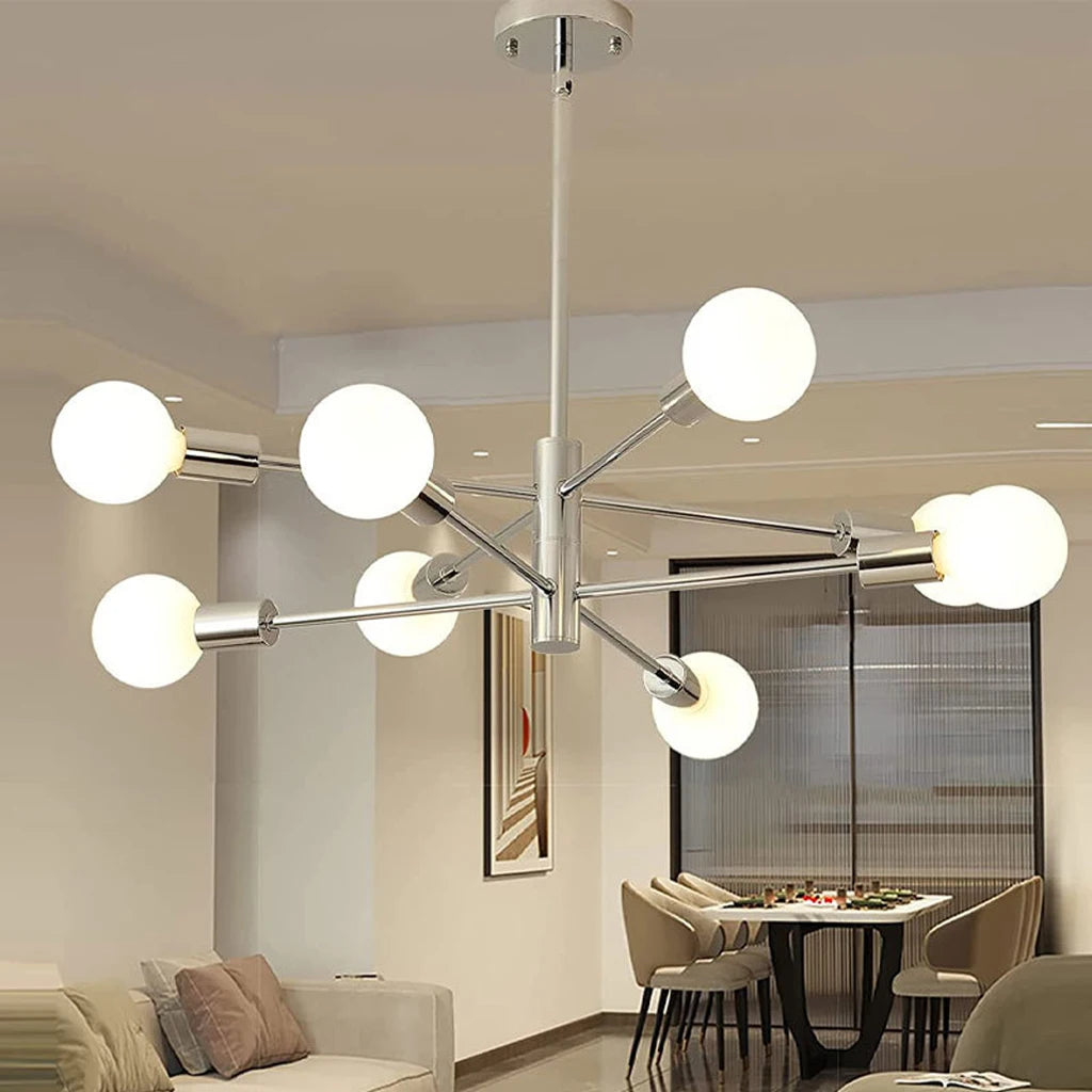 2/4/8 Heads Vintage Sputnik Ceiling Chandelier Lighting Ceiling Lamp for Bedroom Kitchen Living Room Pendant Light Fixture E27