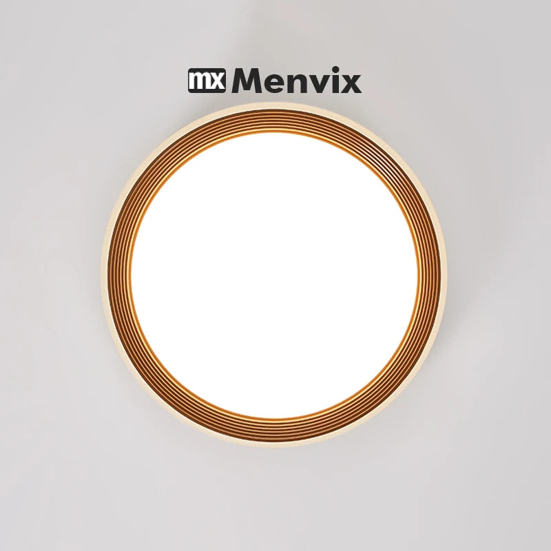 Menvix Modern LED Ceiling Light Wood Home Lightng Living Room Kitchen Bedroom Bathroom Room Surface Ceiling Lamp Home Decoration