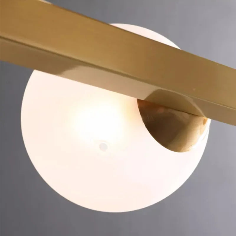Nordic Glass Ball LED Pendant Lights for Table Living Dining Room Kitchen Island Food Chandelier Home Decor Lusters Luminaires