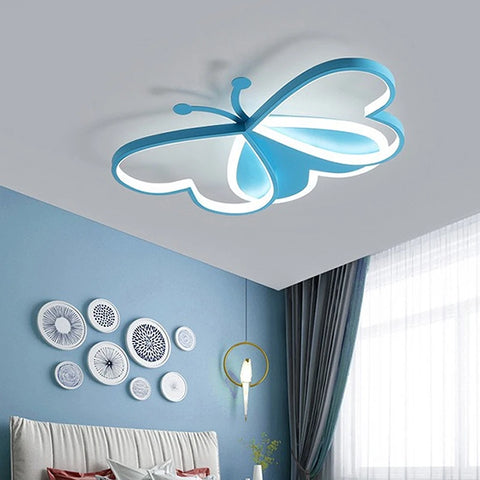 Children's lamp Pink butterfly ceiling lights girl boy's room  LED ceiling lamp living room kindergarten decor Light fixture