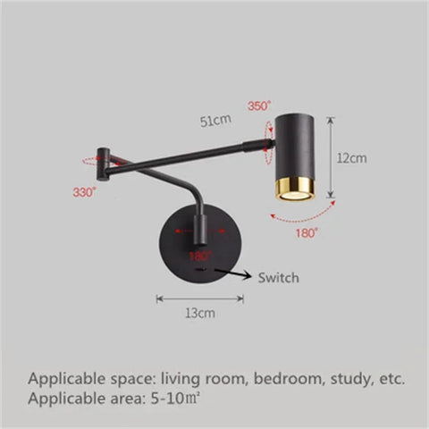 Modern Wall Light Sconces Reading Lamp for Bed Headboard Lamp Stairs Lighting Decorative Lights Decoration VIP Drop Shipping