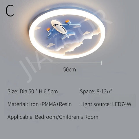 Modern Cute LED Ceiling Lamp For Kids Children's Room Bedroom Chandelier Light Interior Home Decoration Lustre Lighting Fixtures