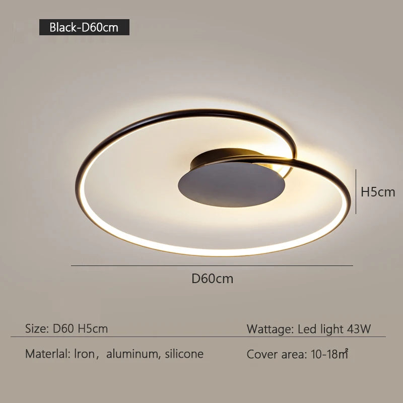 Bedroom Lamps  Mordern Minimalism Led Ceiling Lamp Creative Dimmable Study Room Light Indoor Lighting Home Decor Luster Fixtures
