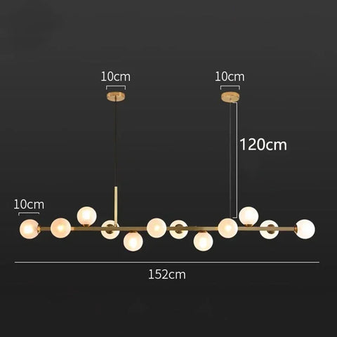 Nordic Glass Ball LED Pendant Lights for Table Living Dining Room Kitchen Island Food Chandelier Home Decor Lusters Luminaires