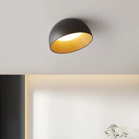 Nordic Led Ceiling Lights for Dining Room Cabinets Bedroom Ceiling Lamp Black and White Wood Grain Home Decor Light Fixture