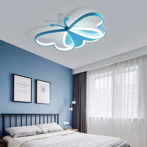 Children's lamp Pink butterfly ceiling lights girl boy's room  LED ceiling lamp living room kindergarten decor Light fixture