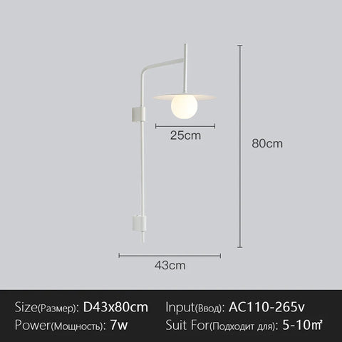 Menvix Modern Wall Lamp Nordic LED Lighting Fixtures Creative Sconces for Bedside Living Room Home Indoor Decoration Luminaire