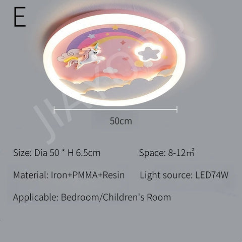 Modern Cute LED Ceiling Lamp For Kids Children's Room Bedroom Chandelier Light Interior Home Decoration Lustre Lighting Fixtures