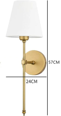 Modern American Led Wall Lamp for Bathroom Mirror Light Bedroom Room Decor Corridor Cloth Lampshade Sconce Wiring is required