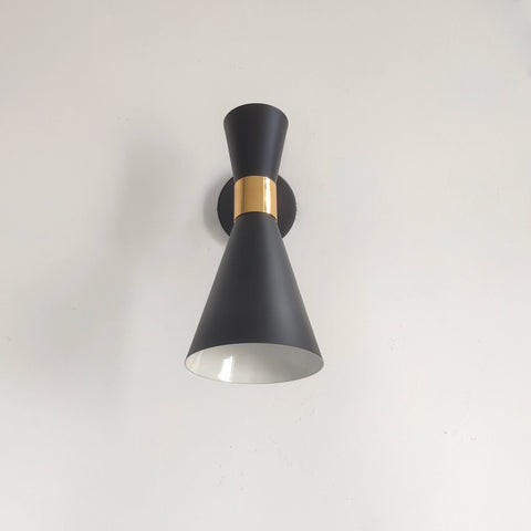 Fashion black white wall lamps Copper rotating head Aluminum shade E27 Luminaire Living dining room bedroom Wall sconces Decor