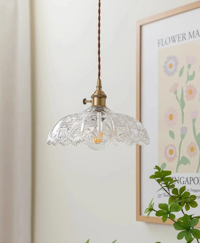 Multi-Style Vintage Pendant Light with Clear Glass Brass Farmhouse Hanging Light fixtures for Kitchen Island Dining Room Bedroom