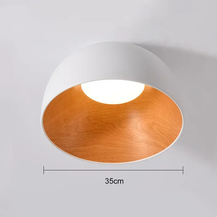 Nordic Led Ceiling Lights for Dining Room Cabinets Bedroom Ceiling Lamp Black and White Wood Grain Home Decor Light Fixture