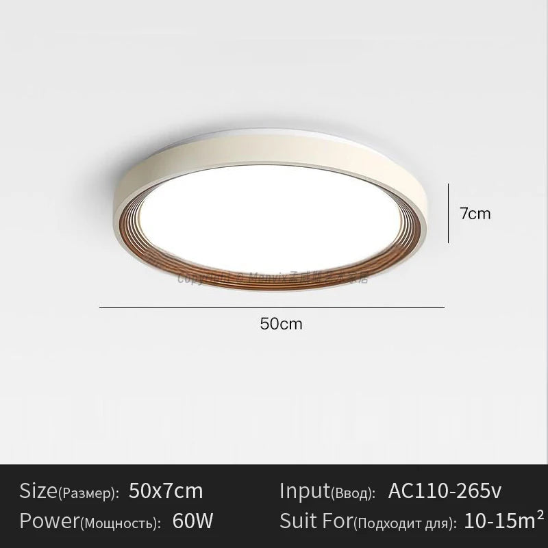 Menvix Modern LED Ceiling Light Wood Home Lightng Living Room Kitchen Bedroom Bathroom Room Surface Ceiling Lamp Home Decoration