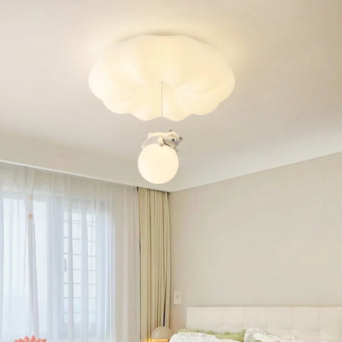 Bear Cream Ceiling Lights Modern Lighting Creative Simple Lamps Living Room Bedroom Lustres Luminaria Decoration Lamparas 2024