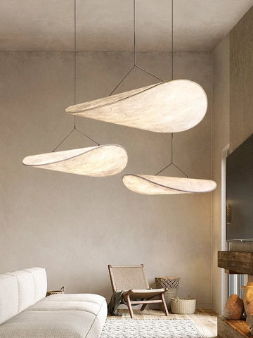 Retro New Chinese Wabi-Sabi Style Silk Pendant Lamp Designer Living Room Chandelier for Home Stay Bar Dining Room Room Decor