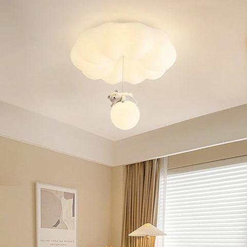 Bear Cream Ceiling Lights Modern Lighting Creative Simple Lamps Living Room Bedroom Lustres Luminaria Decoration Lamparas 2024