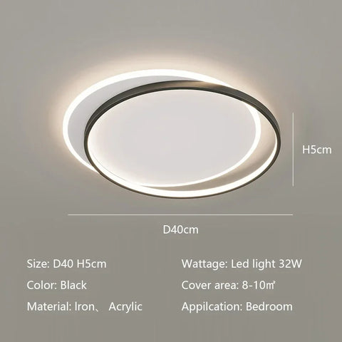 Modern Simple Round Bedroom Led Ceiling Lamp Dimmable Circle Living Room Study Lights Indoor Lighting Home Decor Luster Fixtures
