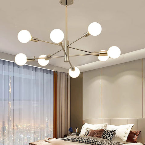 2/4/8 Heads Vintage Sputnik Ceiling Chandelier Lighting Ceiling Lamp for Bedroom Kitchen Living Room Pendant Light Fixture E27