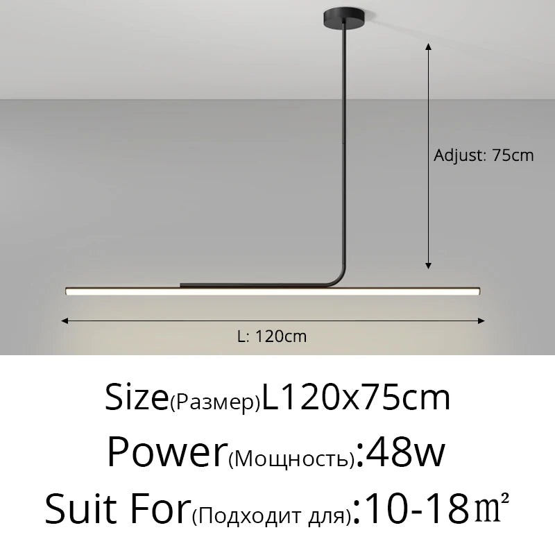 Nordic Minimalist LED Pendant Lights Hanging Wire Line Lamp For Dining Table Living Room Kitchen Restaurant Home Indoor Lighting