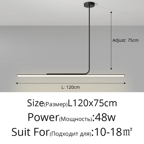 Nordic Minimalist LED Pendant Lights Hanging Wire Line Lamp For Dining Table Living Room Kitchen Restaurant Home Indoor Lighting