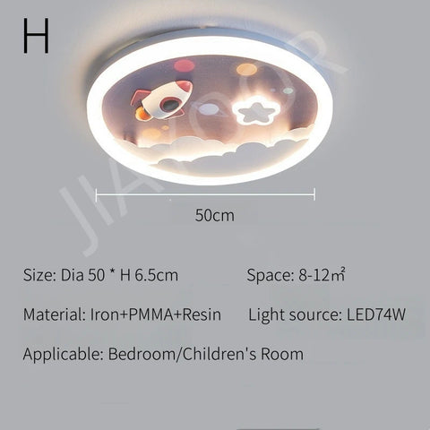 Modern Cute LED Ceiling Lamp For Kids Children's Room Bedroom Chandelier Light Interior Home Decoration Lustre Lighting Fixtures