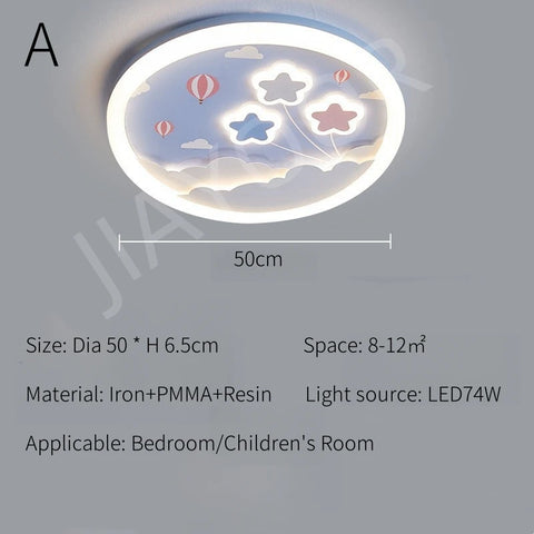 Modern Cute LED Ceiling Lamp For Kids Children's Room Bedroom Chandelier Light Interior Home Decoration Lustre Lighting Fixtures