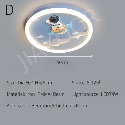 Modern Cute LED Ceiling Lamp For Kids Children's Room Bedroom Chandelier Light Interior Home Decoration Lustre Lighting Fixtures