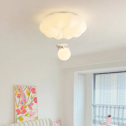 Bear Cream Ceiling Lights Modern Lighting Creative Simple Lamps Living Room Bedroom Lustres Luminaria Decoration Lamparas 2024
