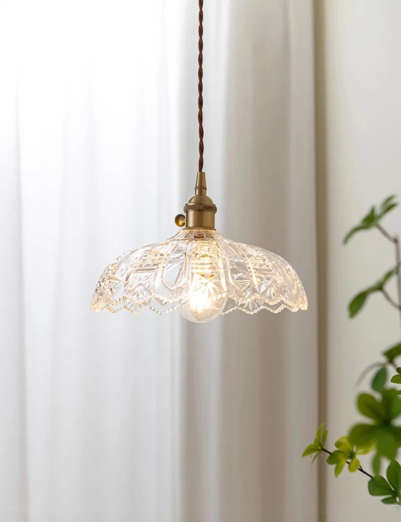Multi-Style Vintage Pendant Light with Clear Glass Brass Farmhouse Hanging Light fixtures for Kitchen Island Dining Room Bedroom