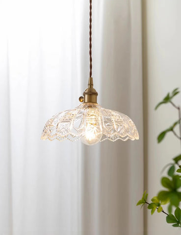 Multi-Style Vintage Pendant Light with Clear Glass Brass Farmhouse Hanging Light fixtures for Kitchen Island Dining Room Bedroom