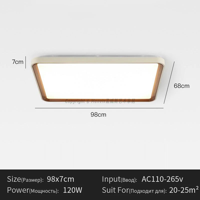 Menvix Modern LED Ceiling Light Wood Home Lightng Living Room Kitchen Bedroom Bathroom Room Surface Ceiling Lamp Home Decoration