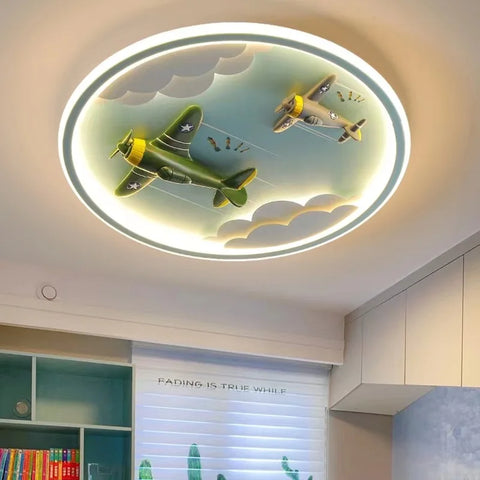 Rocket LED Ceiling Lamp Children Room Bedroom Study Bedroom Light Fighter Modern Lighting Lustre Indoor Home Decoration Lighting