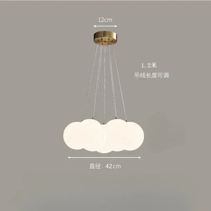 Modern LED Chandeliers Milk White Glass Ball Pendant Lamps Living Room Kitchen Restaurant Hotel Lustre E27 Home Lighting Decor