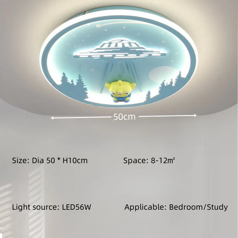 Rocket LED Ceiling Lamp Children Room Bedroom Study Bedroom Light Fighter Modern Lighting Lustre Indoor Home Decoration Lighting