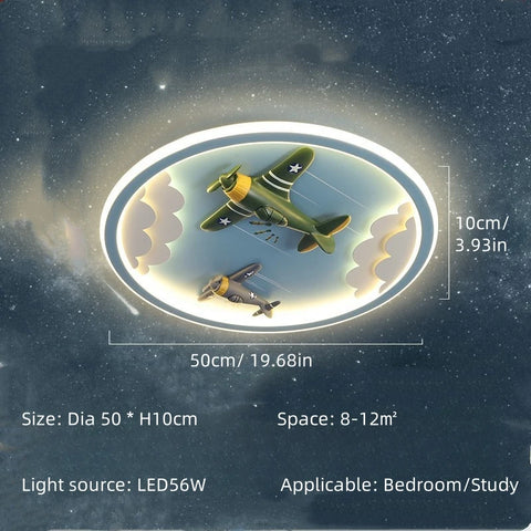 Rocket LED Ceiling Lamp Children Room Bedroom Study Bedroom Light Fighter Modern Lighting Lustre Indoor Home Decoration Lighting