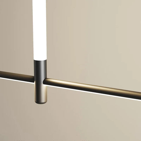 LED strip pendant lights modern minimalist black hanging lamps for dining hall bar counter dining table indoor lighting fixtures