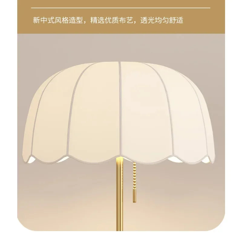 French Vintage Wood E27 Led Floor Lamps for Living Room Bedroom Bedside Study Lamp Advanced Sense of Design Ambient Lights