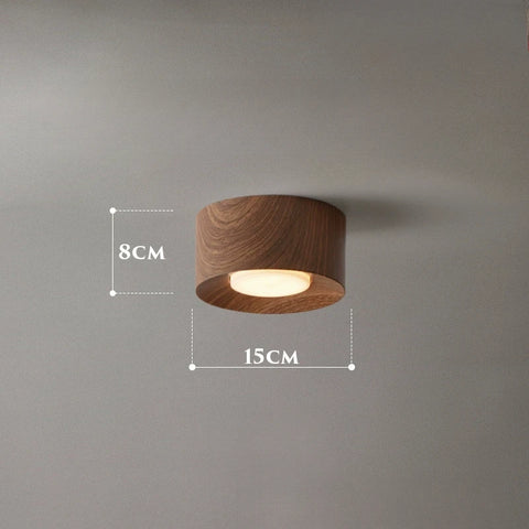 LED Downlight Ceiling Lamp Modern Simplicity  Singe and Double Head  Kitchen Entrance Lamp Wooden Wind Living Room