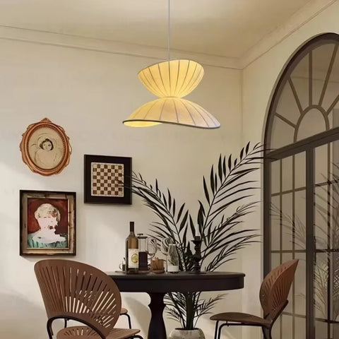 Modern Japanese Wabi Sabi Silk Chandeliers Living Dining Room Bedroom Home Decor Nordic Pendant Lights Indoor Lighting Fixtures