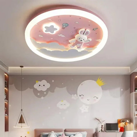 Modern Cute LED Ceiling Lamp For Kids Children's Room Bedroom Chandelier Light Interior Home Decoration Lustre Lighting Fixtures